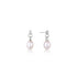 Silver Pearl Drop Stud Earrings